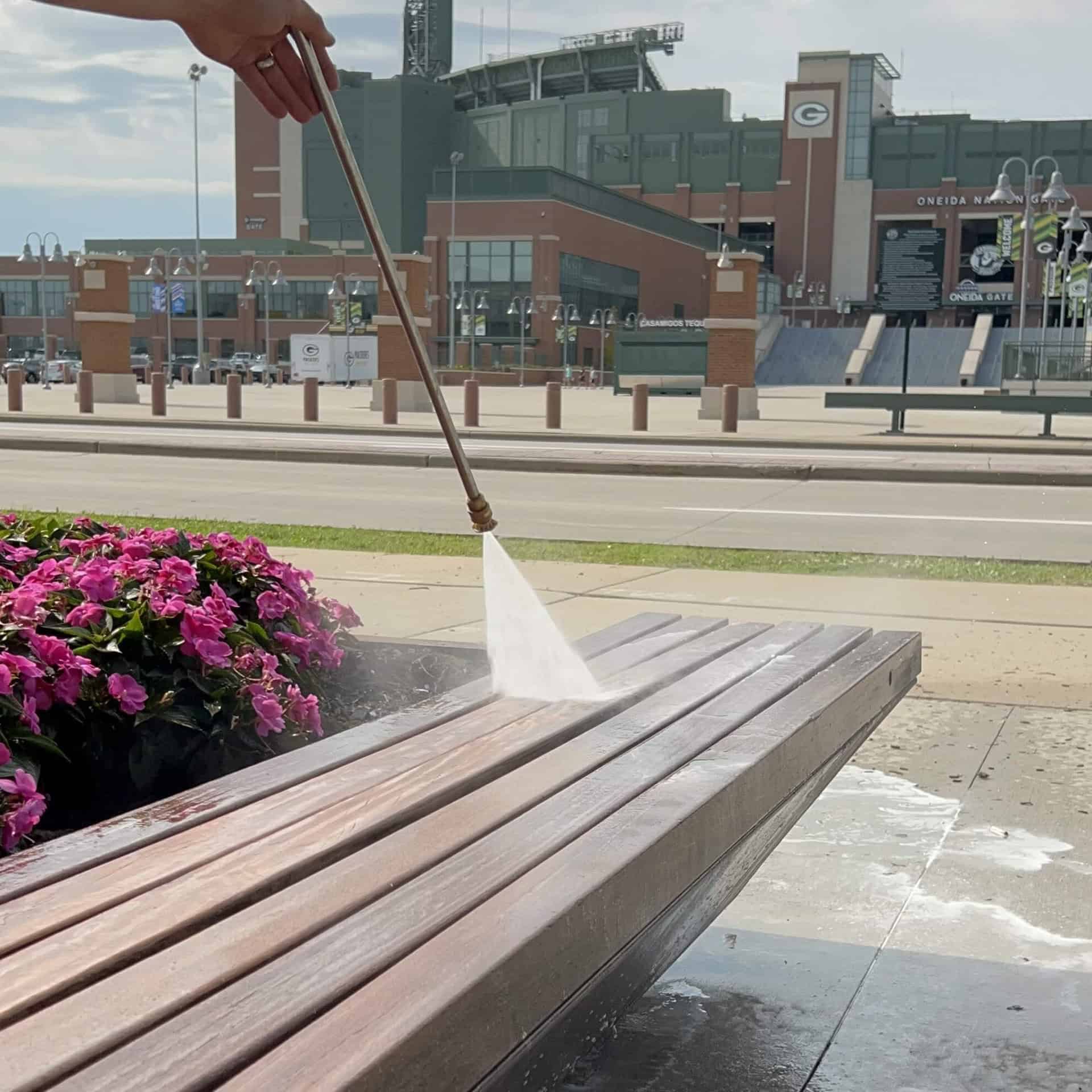 pressure washing in green bay by spark cleaning solutions